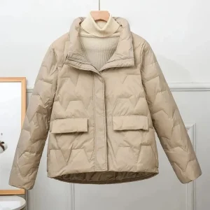 New2023 Autumn Korean Winter Women frivolous Parkas Short Loose Standing Collar Down Cotton Jackets Female Warm Overcoat Ladies